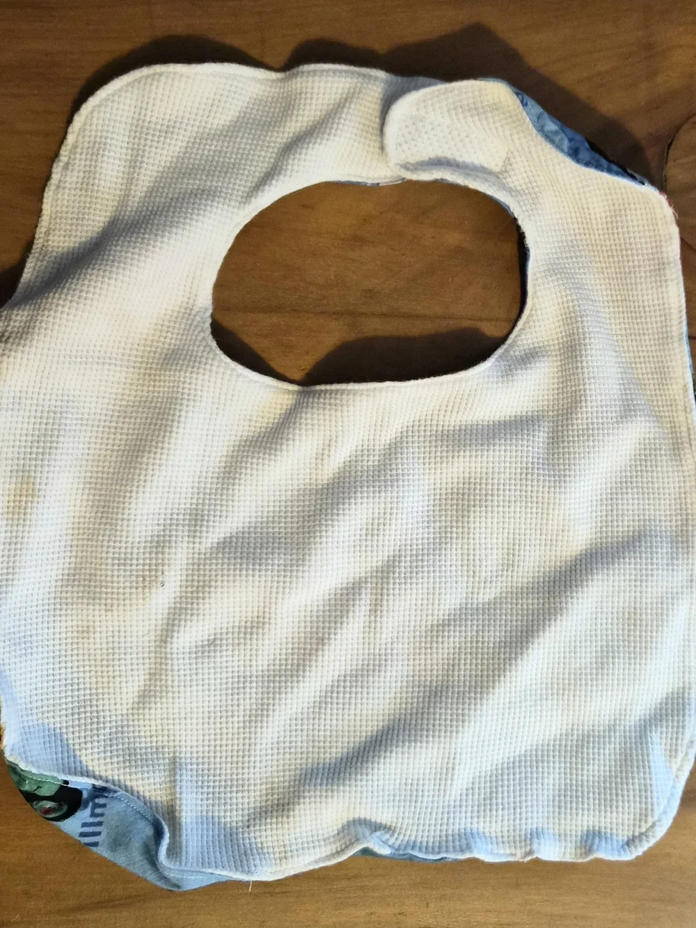 Blue Kids Bib with Lightning McQueen Cars Print